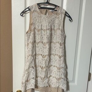 Speechless Cream Lace Dress